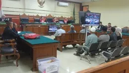 Suasana sidang kasus Tipikor di pengadilan