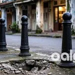 pencuri bollard Kembang Jepun