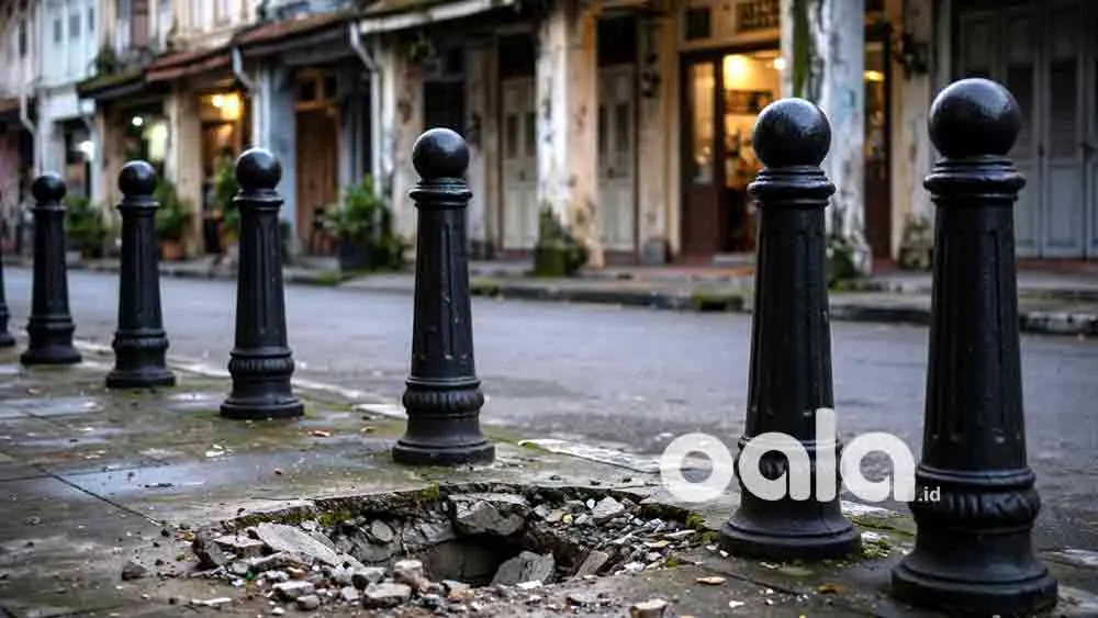 pencuri bollard Kembang Jepun