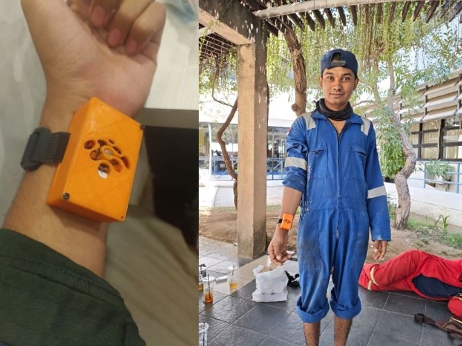 Prototipe gelang pintar BUBO STRAP karya mahasiswa PENS