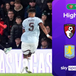 Grafis sorotan Sky Sports untuk laga Bournemouth vs Aston Villa di Vitality Stadium.