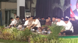 Bupati Sidoarjo Subandi bersama Forkopimda dan jajaran OPD mengikuti doa kebangsaan Sidoarjo Prabowo di Pendopo Delta Wibawa, refleksi dua tahun pemerintahan Prabowo-Gibran.