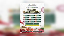 Poster resmi Gerakan Pangan Murah dalam rangka Hari Pangan Sedunia 2026 yang digelar DKPP Kota Surabaya, memuat daftar harga bahan pokok di bawah harga pasar