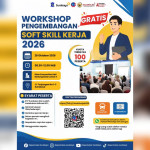 Flyer Workshop Pengembangan Soft Skill Kerja 2026 gratis di Siola Convention Hall Surabaya pada 28 Oktober 2026