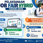 Poster pelaksanaan Job Fair Hybrid Sidoarjo Tahun 2026.