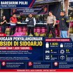 Ribuan tabung LPG yang disita Dittipidter Bareskrim Polri dalam penggerebekan di Sidoarjo