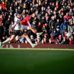 MU vs Bournemouth 0-3: Bryan Mbeumo melepaskan tembakan ke gawang Bournemouth di Old Trafford