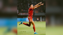 Selebrasi pemain Persija Jakarta pada pertandingan BRI Super League (Foto: X Persija via RMJabar)
