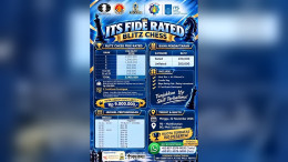 Poster ITS FIDE Rated Blitz Chess 2026 di BG Junction Surabaya