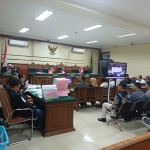 Suasana ruang sidang pemeriksaan saksi perkara pungli perizinan Dinas ESDM Jatim di Pengadilan Tipikor Surabaya